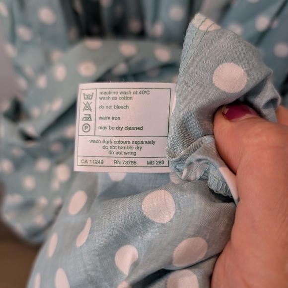 Laura Ashley Vintage Blue Polka Dot Sailor Dress Size 12 In EUC - Picture 9 of 14